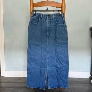Vintage Denim Midi Skirt